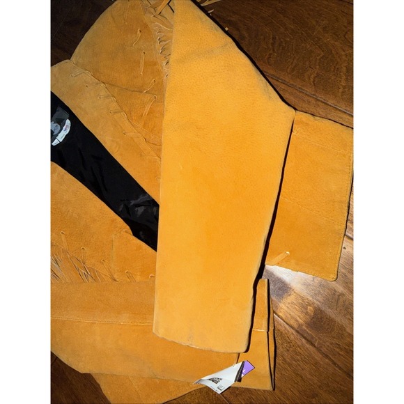 Phoenix Leather Fringe Light Tan‎ Short Large Sized Jacket made in the USA Used - Picture 7 of 12